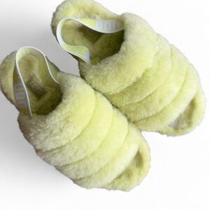 UGG Bright Yellow Key Lime Fluff Yeah Slides 6